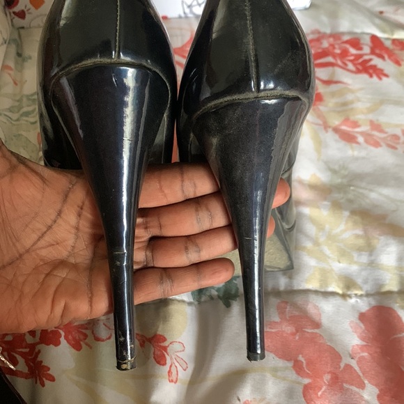 Navy Patent Madden Girl platform pump - Picture 4 of 8